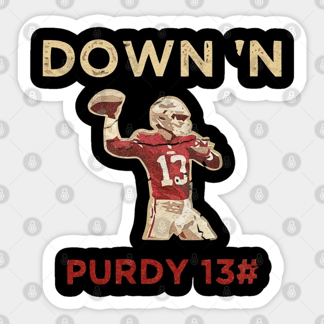 Down Purdy 13 Sticker by edongskithreezerothree